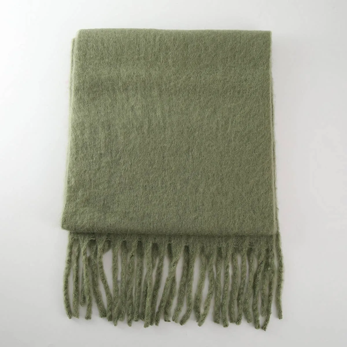 Thick Mohair Scarf - Green