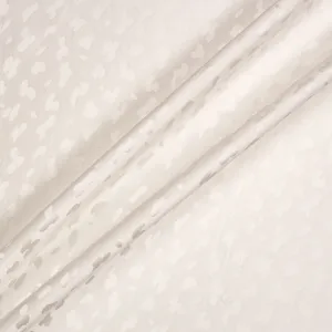 White Animal Pure Silk Jacquard