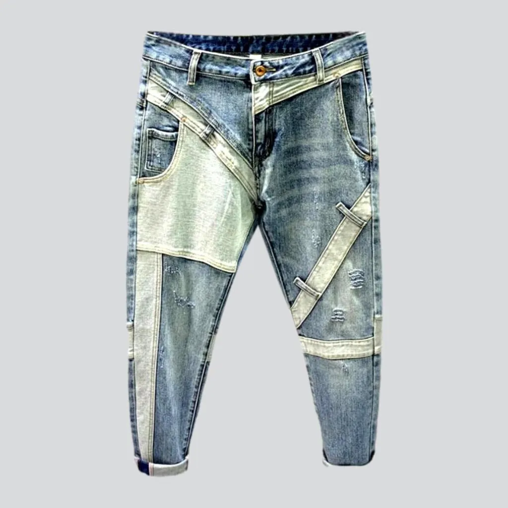 Y2k men's mid-waist jeans