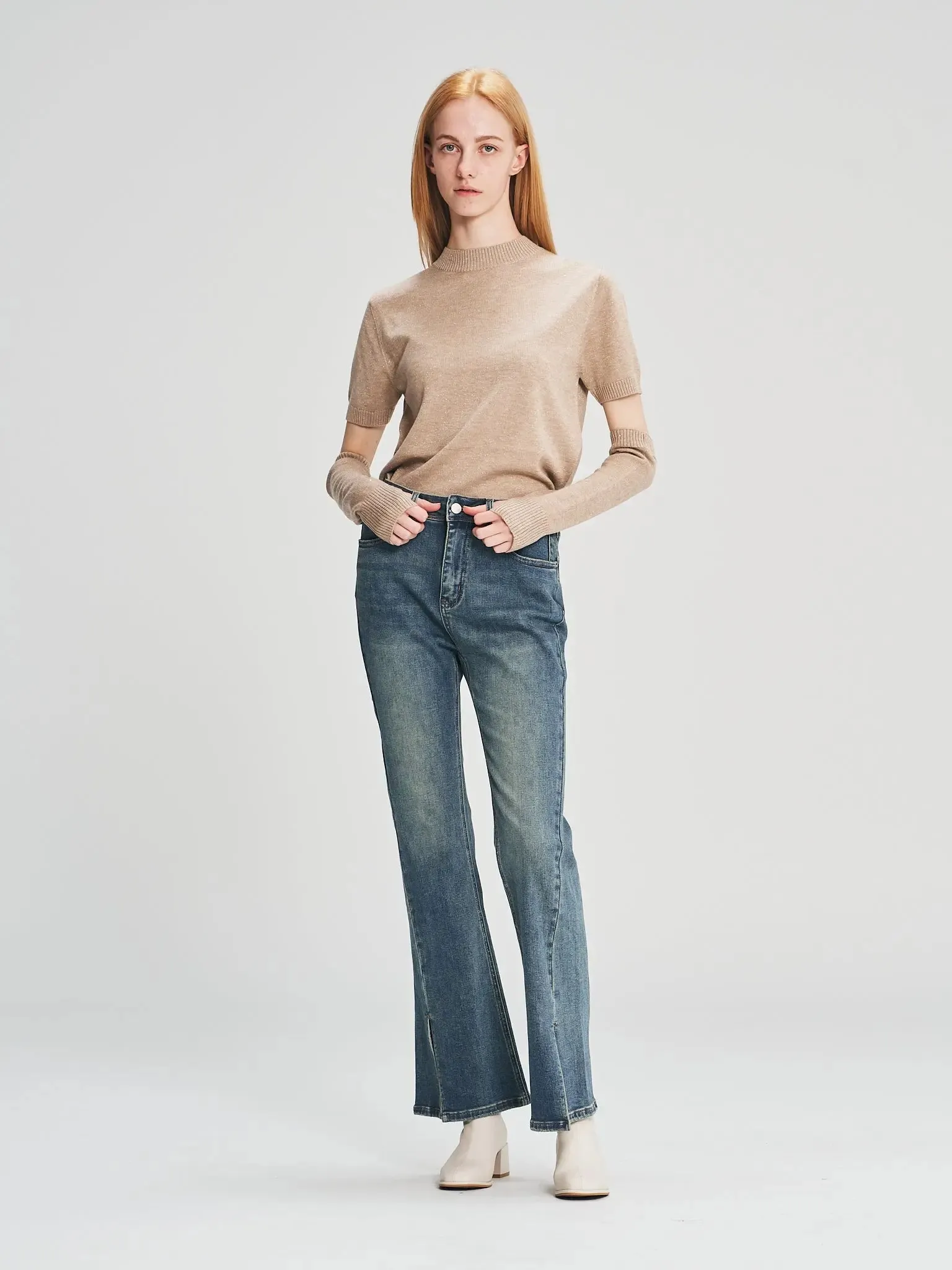 YZ6220 Flared Boot-Cut Jeans